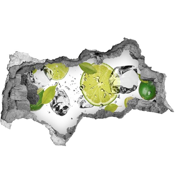 3d lyuk fal dekoráció Mész és víz