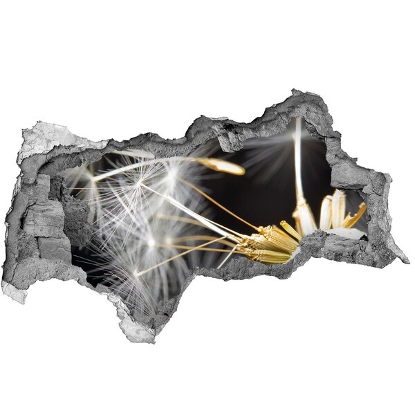 3d lyuk fal dekoráció Virágálom egy lyukon keresztül a falon