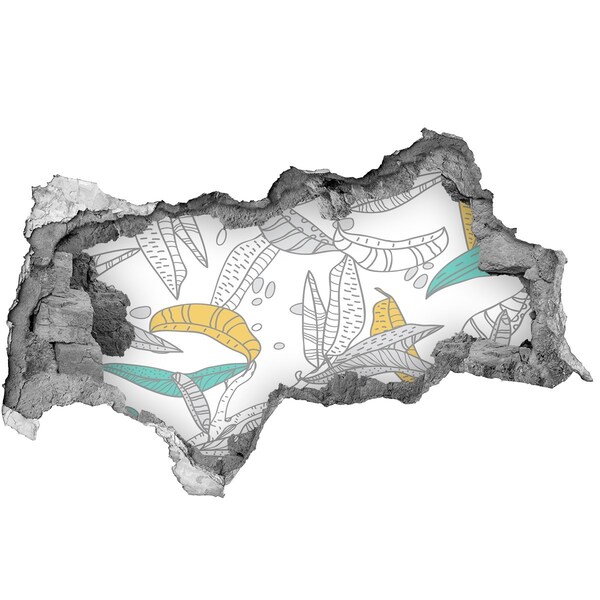 3d lyuk fal dekoráció Egy trópusi oázis a beton közepén