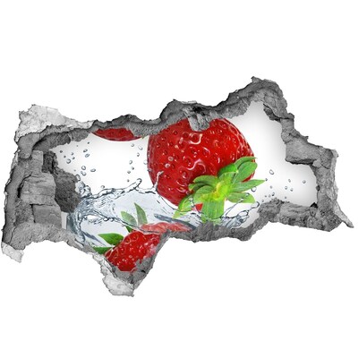 3d lyuk fal dekoráció Lédús eper a vízrobbanásban