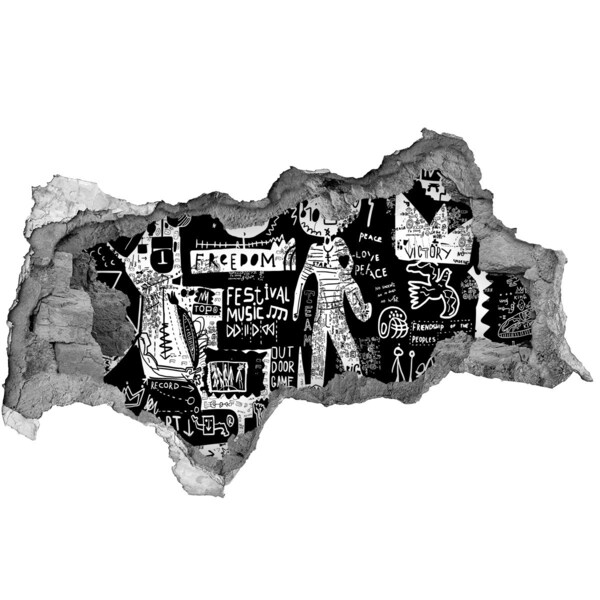 3d lyuk fal dekoráció A szabadság művészi kifejezése