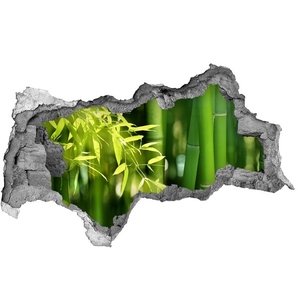 3d lyuk fal dekoráció Zöld bambuszerdő