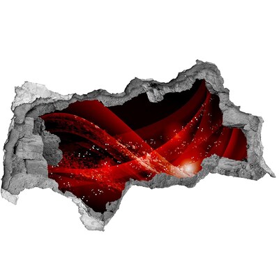 3d lyuk fal dekoráció Piros örvény a betonban