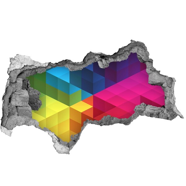 3d lyuk fal dekoráció Színes térillúzió