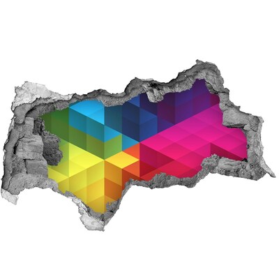 3d lyuk fal dekoráció Színes térillúzió
