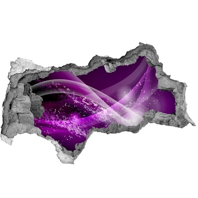 3d lyuk fal dekoráció Lila űr a falban