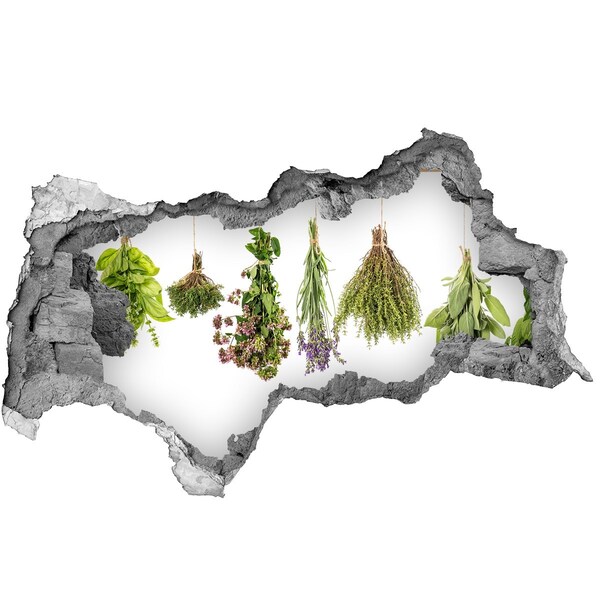 3d lyuk fal dekoráció Gyógynövényes sarok a konyhában