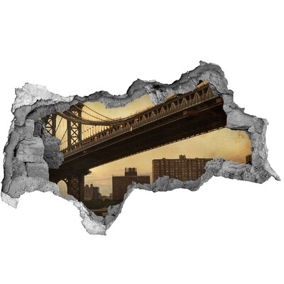 3d lyuk fal dekoráció New York-i híd