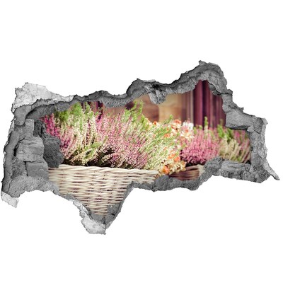 3d lyuk fal dekoráció Virágos sarok a kertben