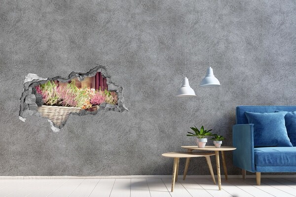 3d lyuk fal dekoráció Virágos sarok a kertben