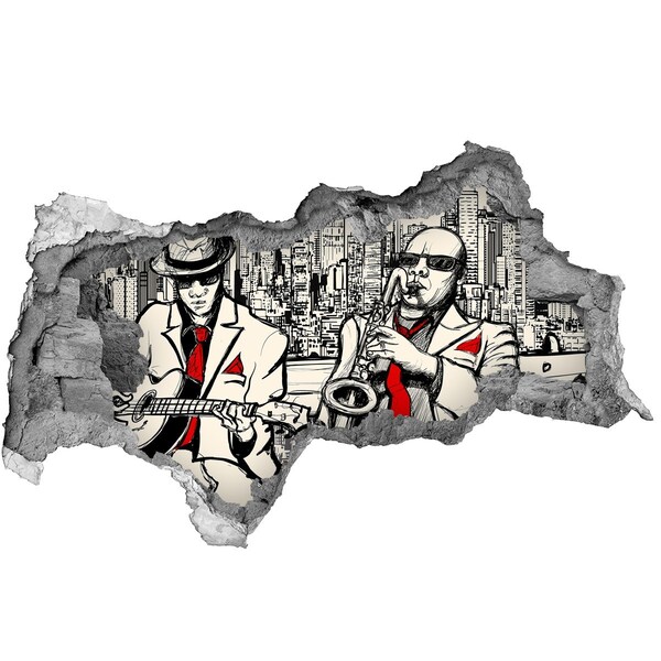 3d lyuk fal dekoráció Jazzélet a városban