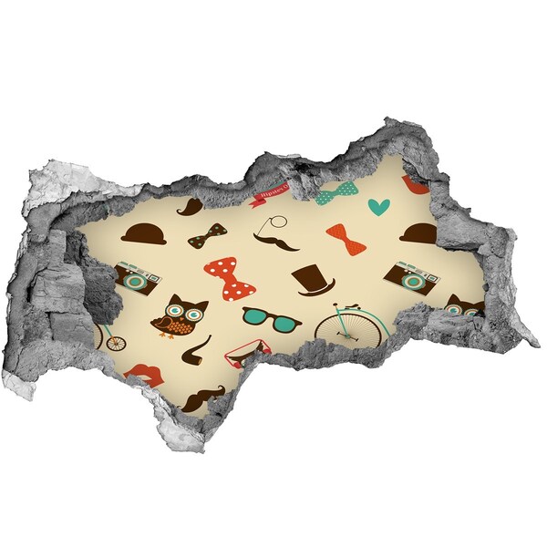 3d lyuk fal dekoráció Stílusos minták és kiegészítők