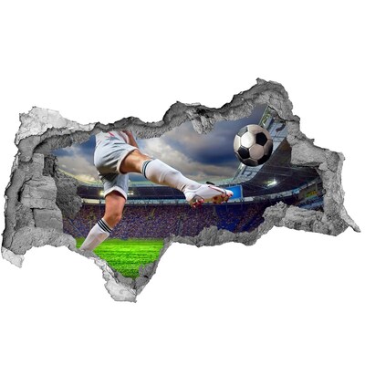 3d lyuk fal dekoráció Labdarúgás egy stadionhangulatban