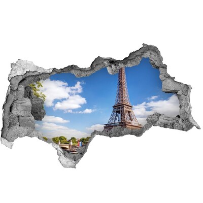 3d lyuk fal dekoráció Az Eiffel-torony Párizsban