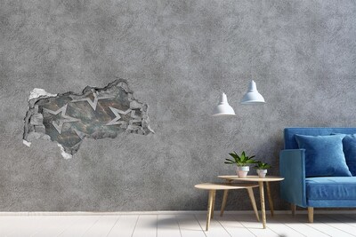 3d lyuk fal dekoráció Törött fal csillagokkal