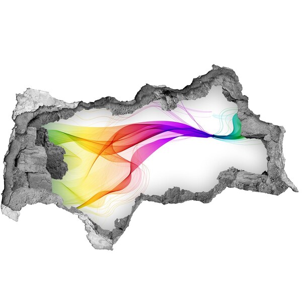 3d lyuk fal dekoráció Színes absztrakció