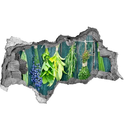 3d lyuk fal dekoráció Fűszerkert a konyhában