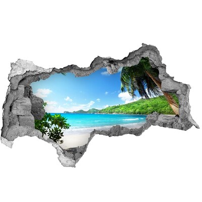 3d lyuk fal dekoráció Seychelles strand