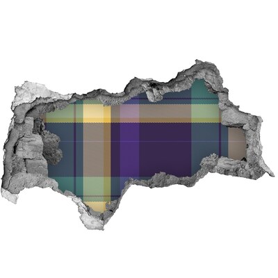 3d lyuk fal dekoráció Kockás minta a falon