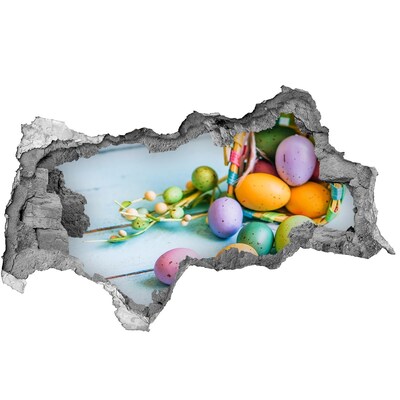 3d lyuk fal dekoráció Húsvéti tojások a lyukban