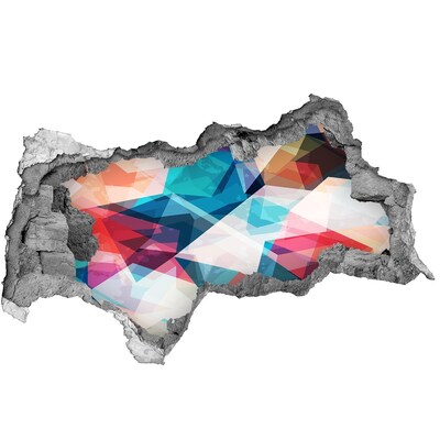 3d lyuk fal dekoráció Színes kristályvilág