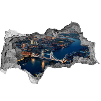 3d lyuk fal dekoráció Tower Bridge Londonban