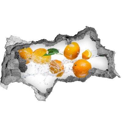 3d lyuk fal dekoráció Citrusfélék a vízben táncolva