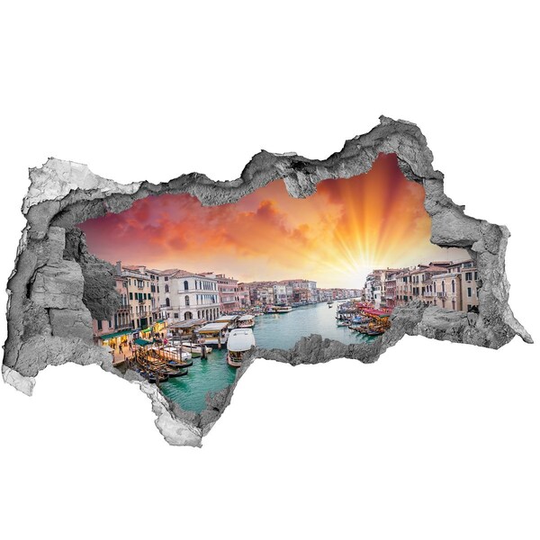3d lyuk fal dekoráció Velence napfelkeltekor