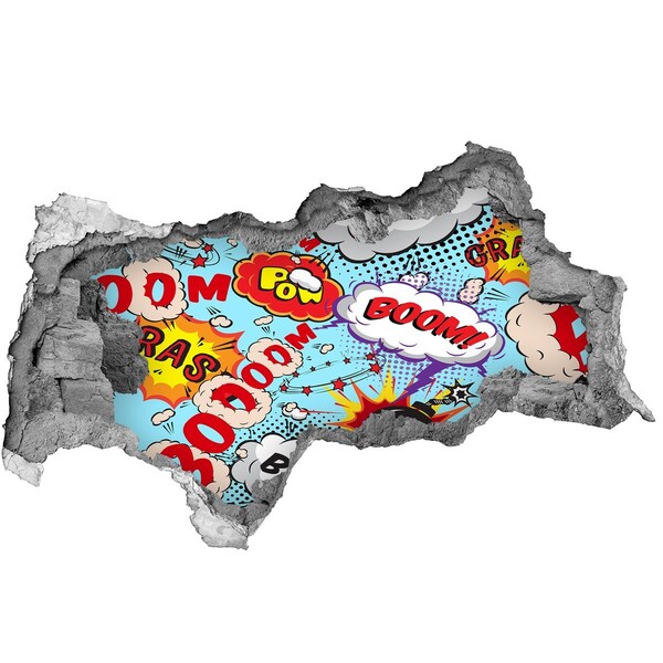 3d lyuk fal dekoráció Képregény