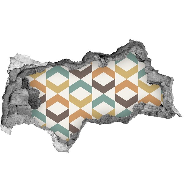 3d-s lyukat fali matrica Geometriai minták a falon