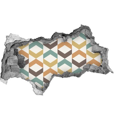 3d-s lyukat fali matrica Geometriai minták a falon