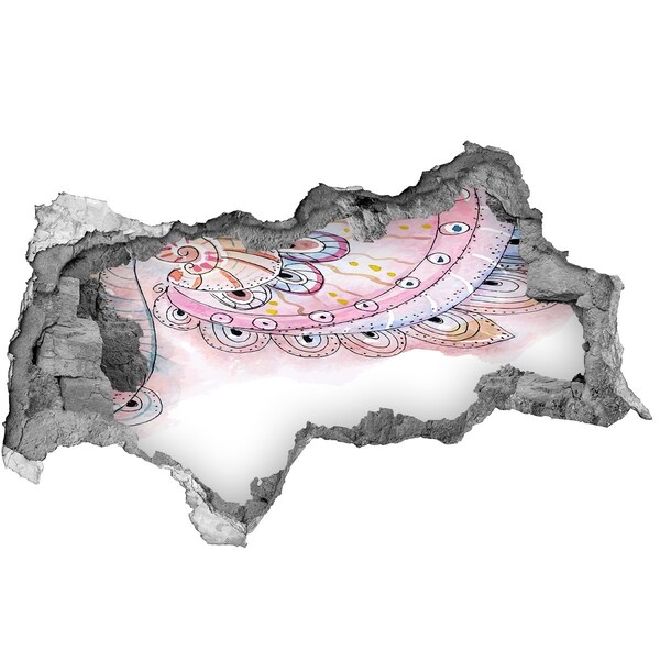 3d-s lyukat fali matrica Színes minta beton alapon