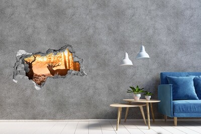 3d-s lyukat fali matrica Napfelkelte az erdőben