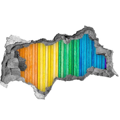 3d-s lyukat fali matrica Színes táblák egy lyukban a falban