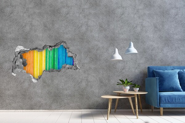 3d-s lyukat fali matrica Színes csíkos