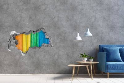 3d-s lyukat fali matrica Színes csíkos