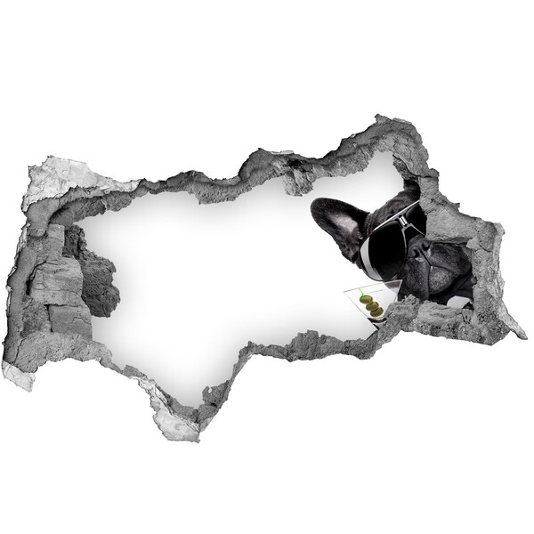 3d-s lyukat fali matrica Stílusos kutya itallal