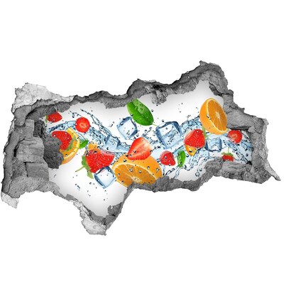 3d-s lyukat fali matrica Gyümölcs koktél egy vízrobbanásban