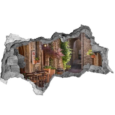 3d-s lyukat fali matrica Egy bájos utca a városban