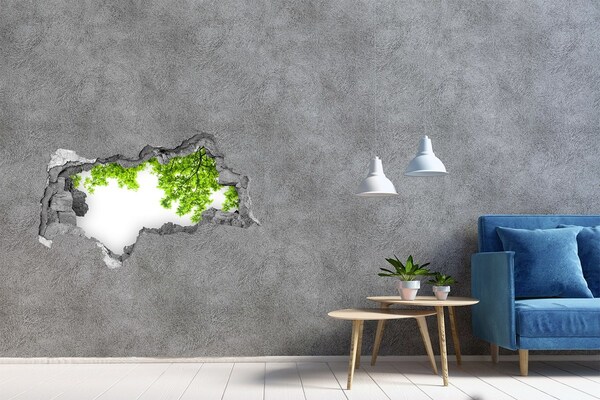 3d-s lyukat fali matrica Zöld oázis a fal mögött