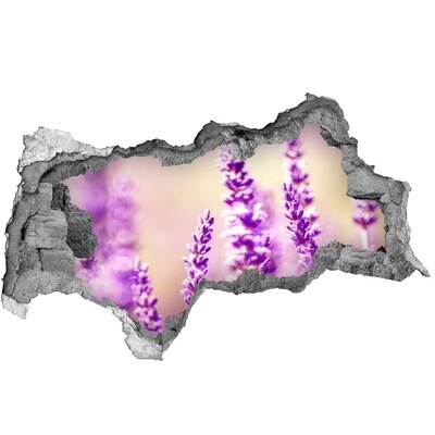 3d-s lyukat fali matrica Levendulavirág egy törött falban