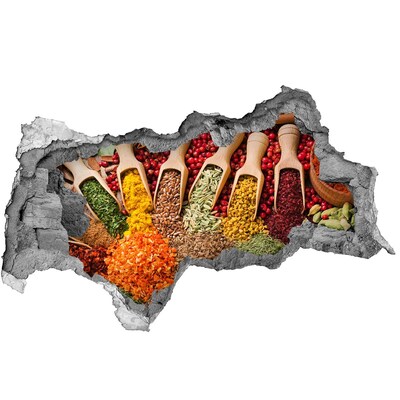 3d-s lyukat fali matrica Egy fűszerekkel teli konyha