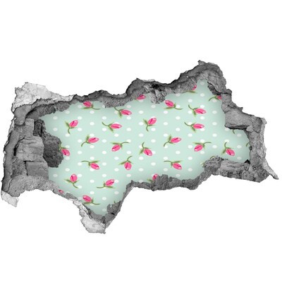 3d-s lyukat fali matrica Rózsa mintás