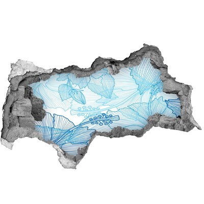 3d-s lyukat fali matrica Hawaii virágok