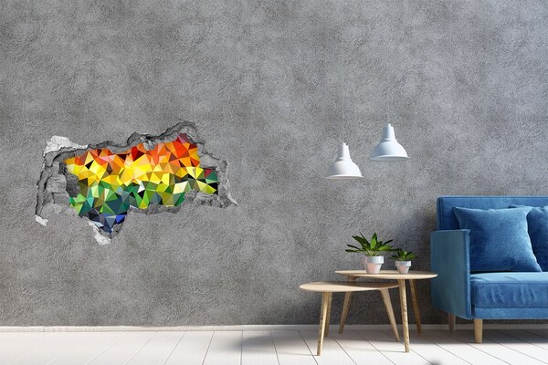 3d-s lyukat fali matrica Színes lyuk a falban