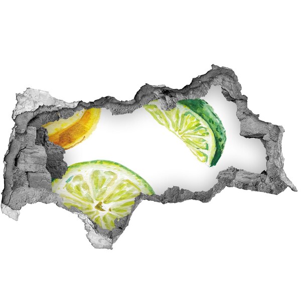 3d-s lyukat fali matrica Citromlyuk a falban