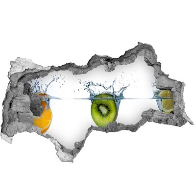 3d-s lyukat fali matrica Gyümölcsök víz alatt