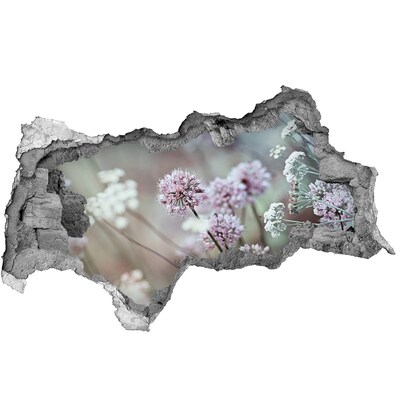 3d-s lyukat fali matrica Virágok egy betonlyukban