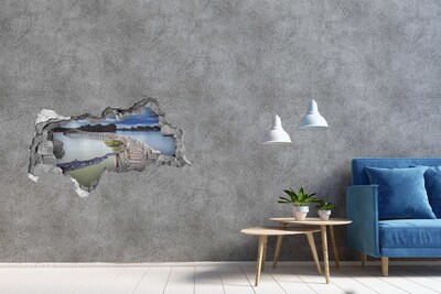 3d-s lyukat fali matrica Egy híd a vízen