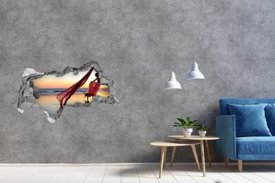 3d-s lyukat fali matrica Tánc a tengerparton naplementekor